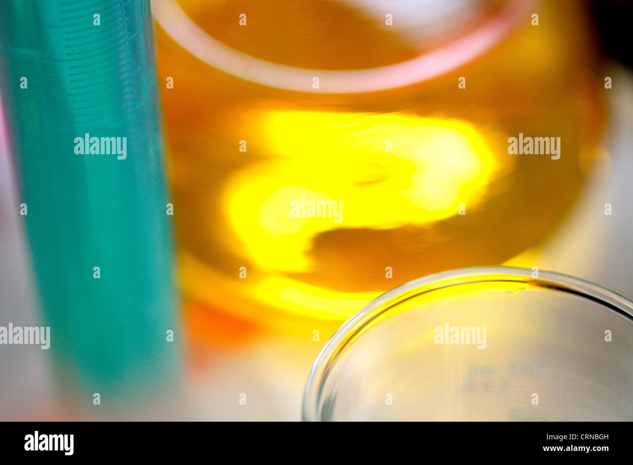 An impressionistic still life showing laboratory equipment. Stock Photo