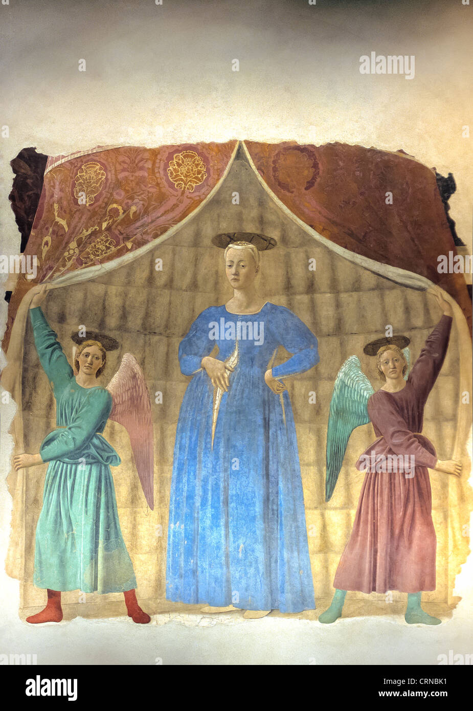 Europe Italy Tuscany Pronvine of Arezzo Monterchi Piero della Francesca Madonna del Parto fresco Stock Photo