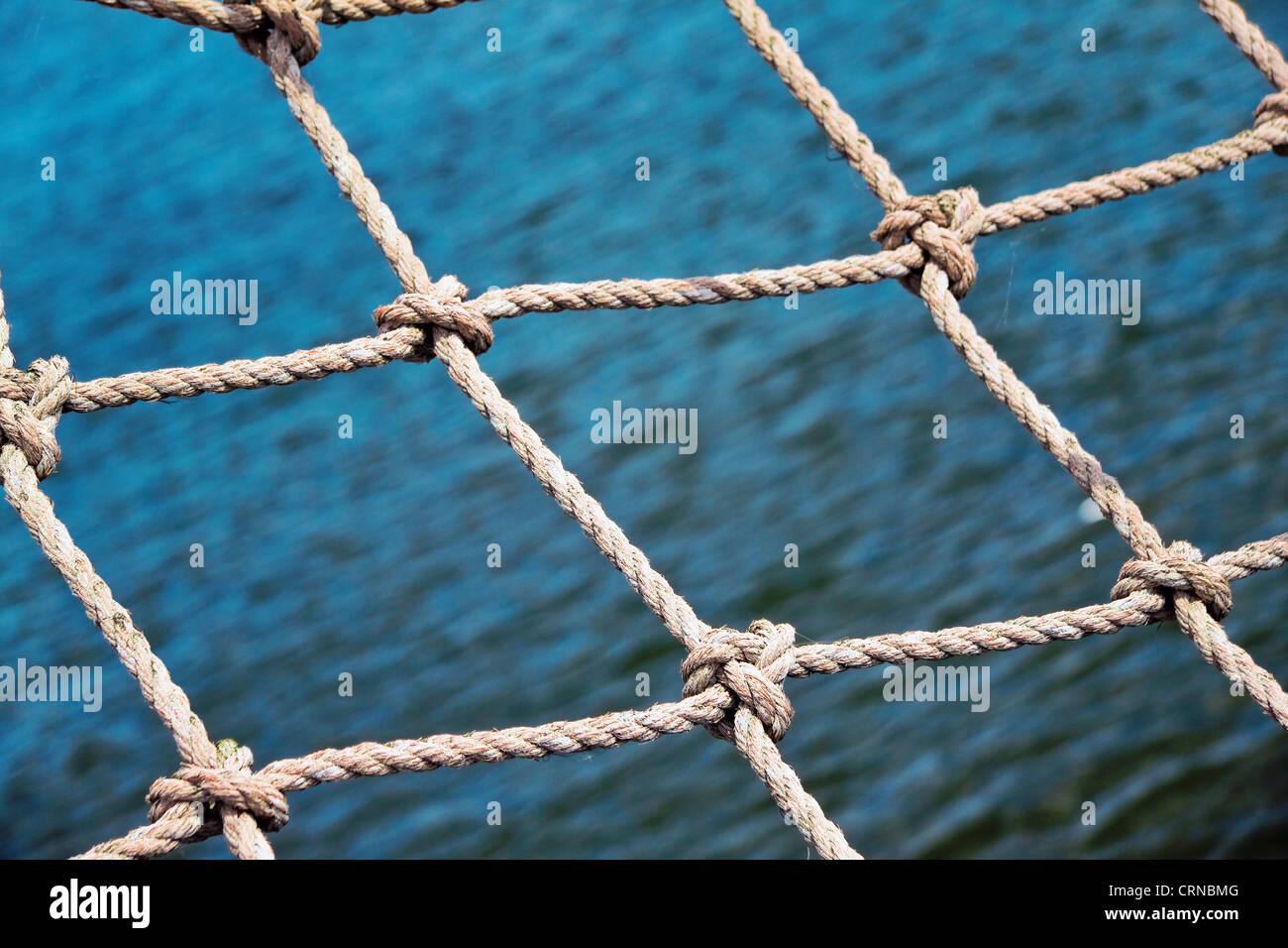 Safety net of ropes Stock Photo
