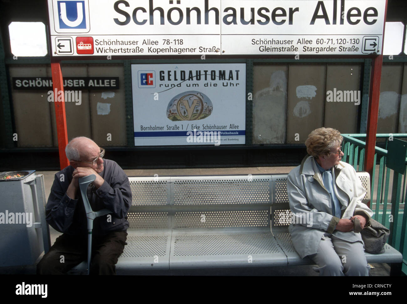 Subway station Schoenhauser Allee in Berlin Stock Photo
