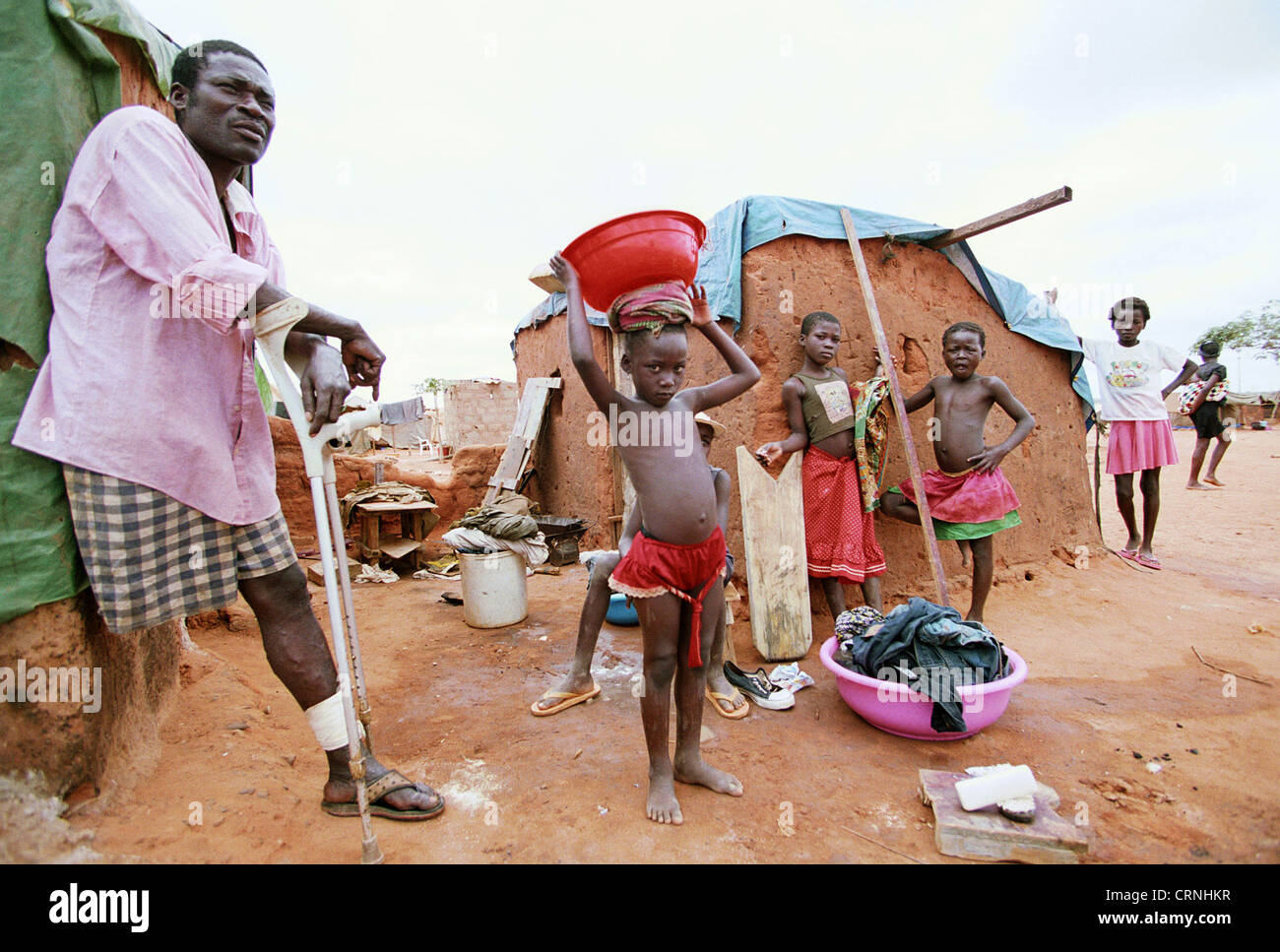 Viana refugee camp. Stock Photo