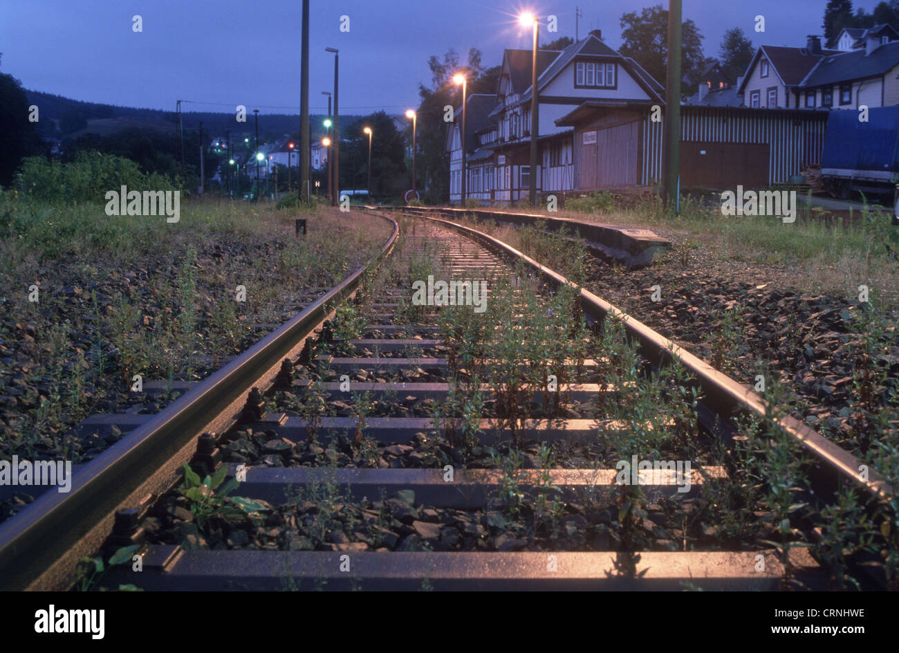 disused railway line in East Germany Stock Photo