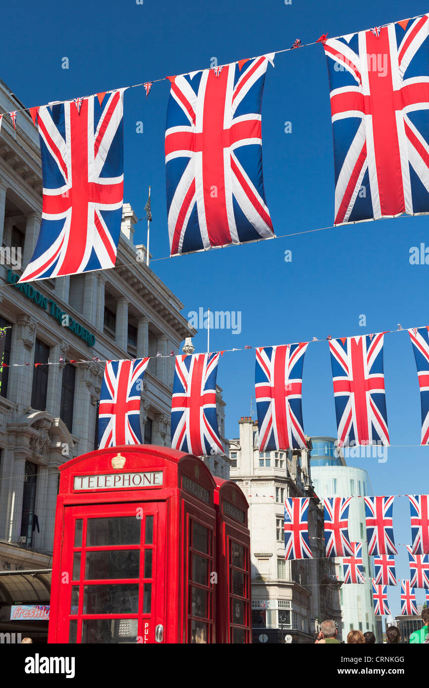 Street bunting for Queens diamond jubilee celebrations in central