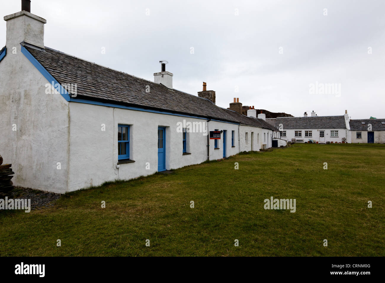 Traditional quarryman's cottages on Easdale Island Stock Photo Alamy