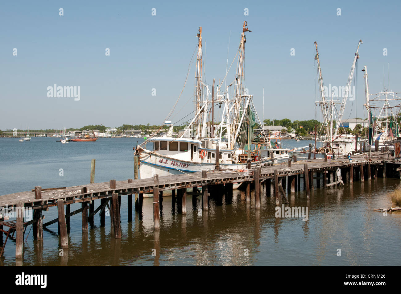 Shrimp boats on Carrabelle River Carrabelle northwest Florida USA Stock
