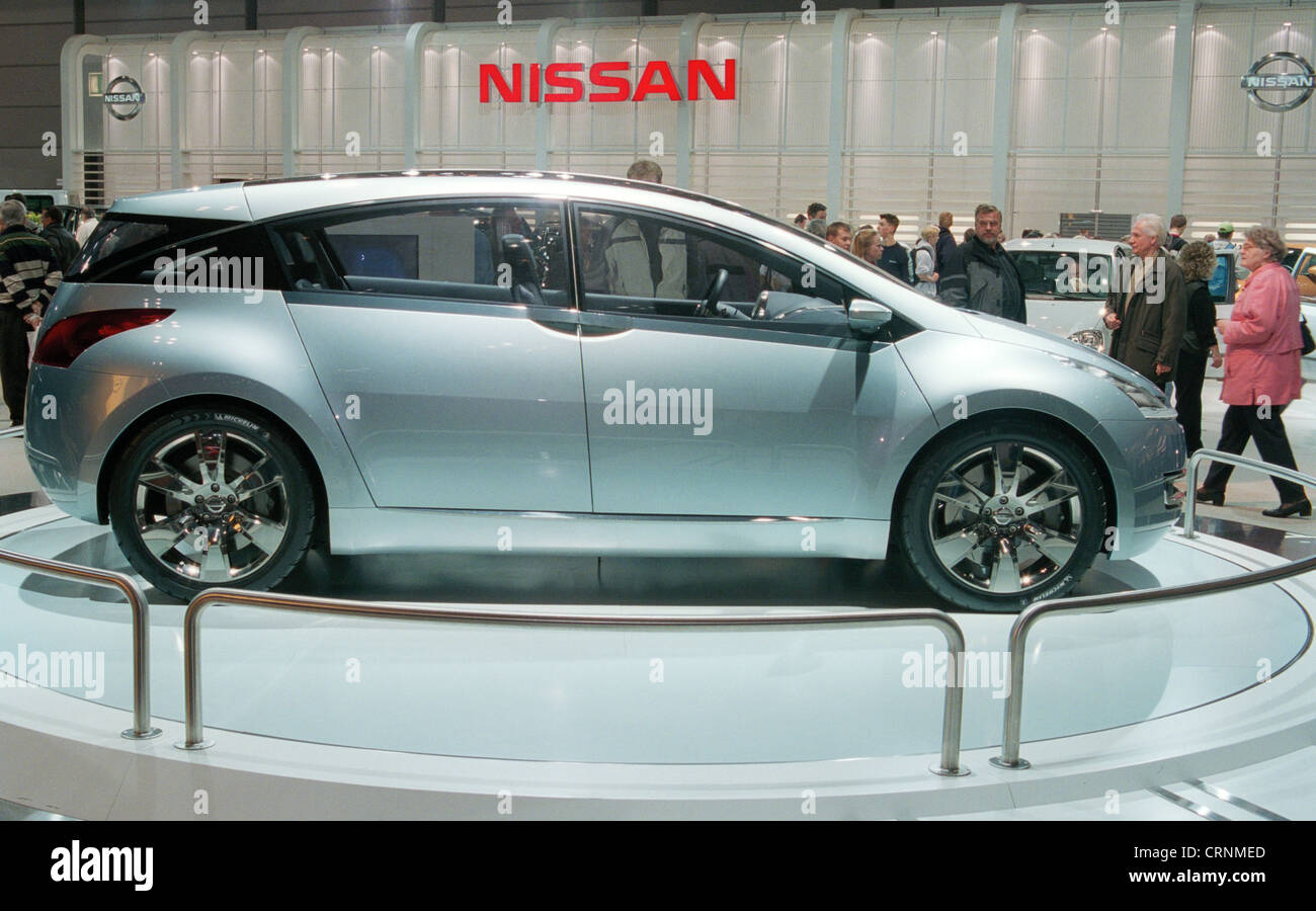 Prototype of Nissan Evalia at the Leipzig Motor Show Stock Photo