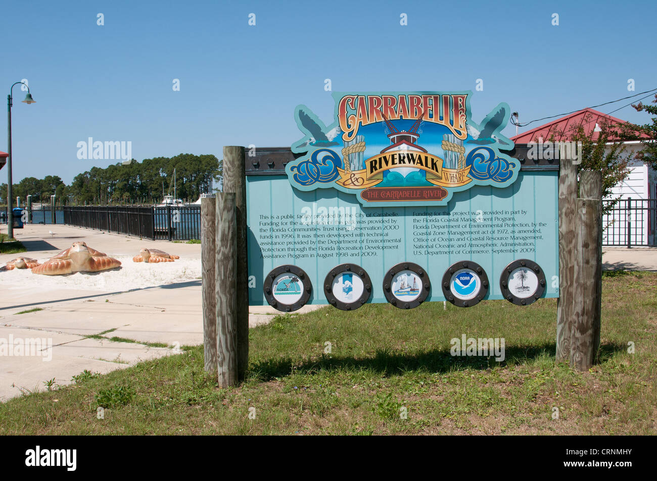 Riverwalk at Carrabelle Florida USA Stock Photo Alamy