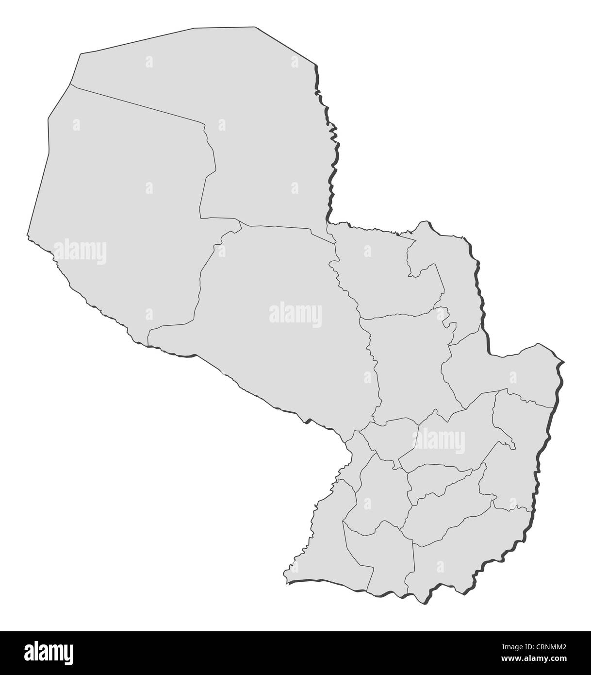 Political Map Of Paraguay With The Several Departments Stock Photo Alamy Political Map Of Paraguay With The Several Departments CRNMM2