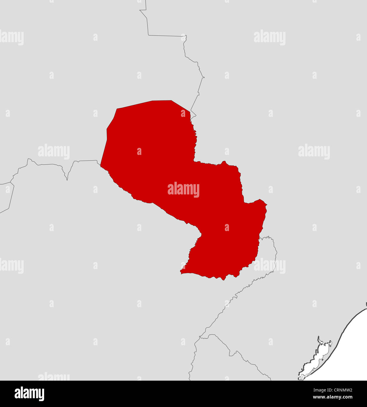 Political Map Of Paraguay With The Several Departments Stock Photo Alamy Political Map Of Paraguay With The Several Departments CRNMW2