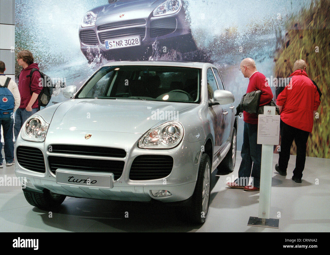 Porsche Cayenne terrain vehicle at the Motor Show AMI Stock Photo