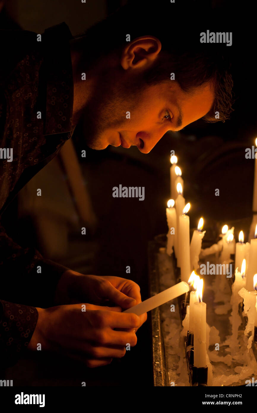 Prayer candles in catholic church hires stock photography and images Alamy