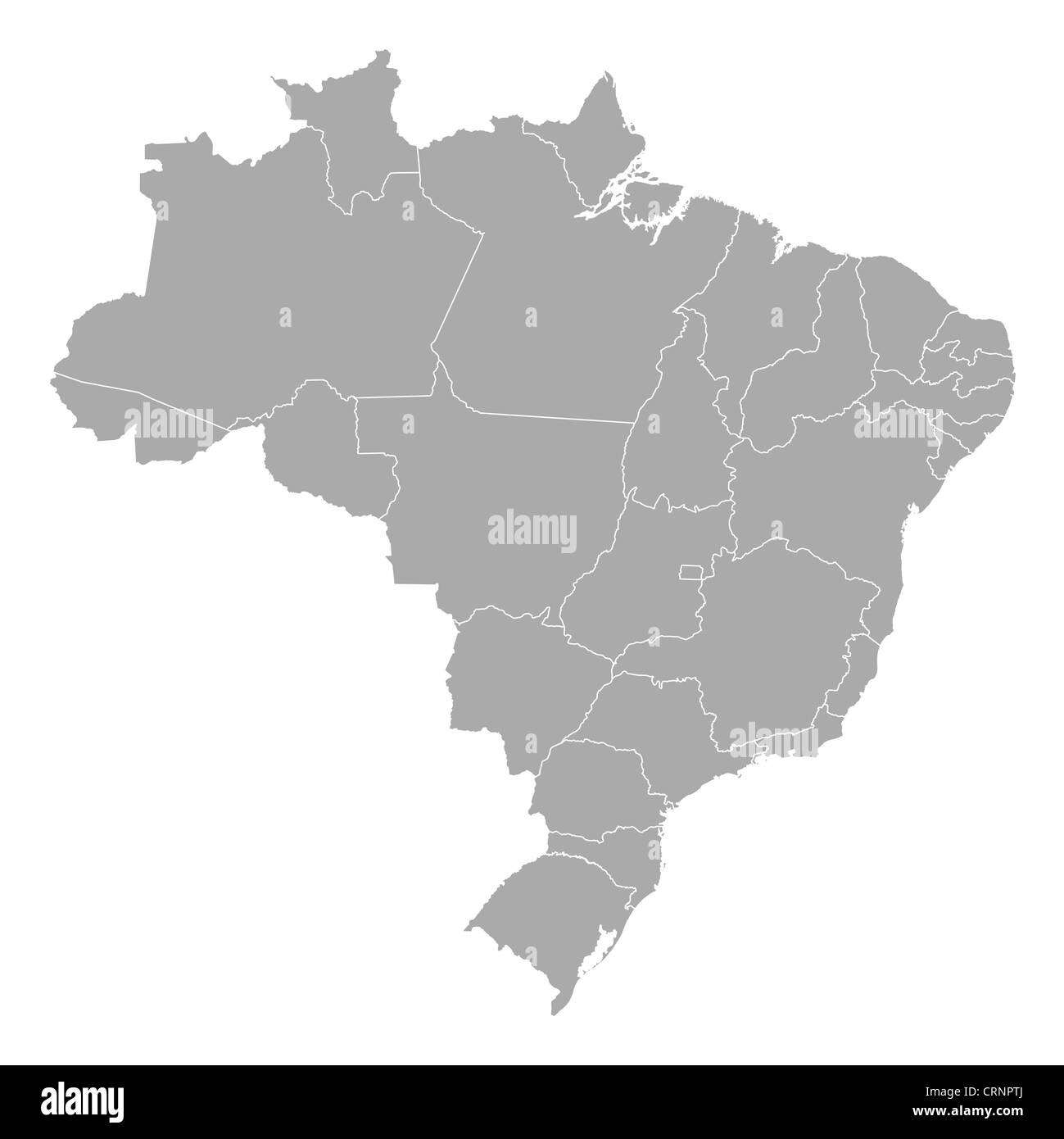 Political map of Brazil with the several states Stock Photo Alamy
