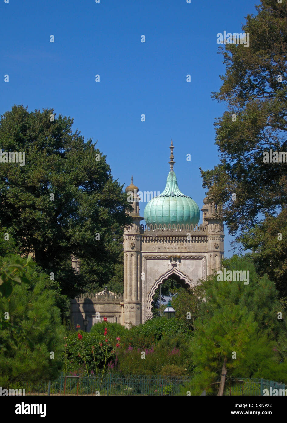 The North Gate of the Royal Pavilion, a former royal residence located in Brighton. Often referred to as the Brighton Pavilion, Stock Photo