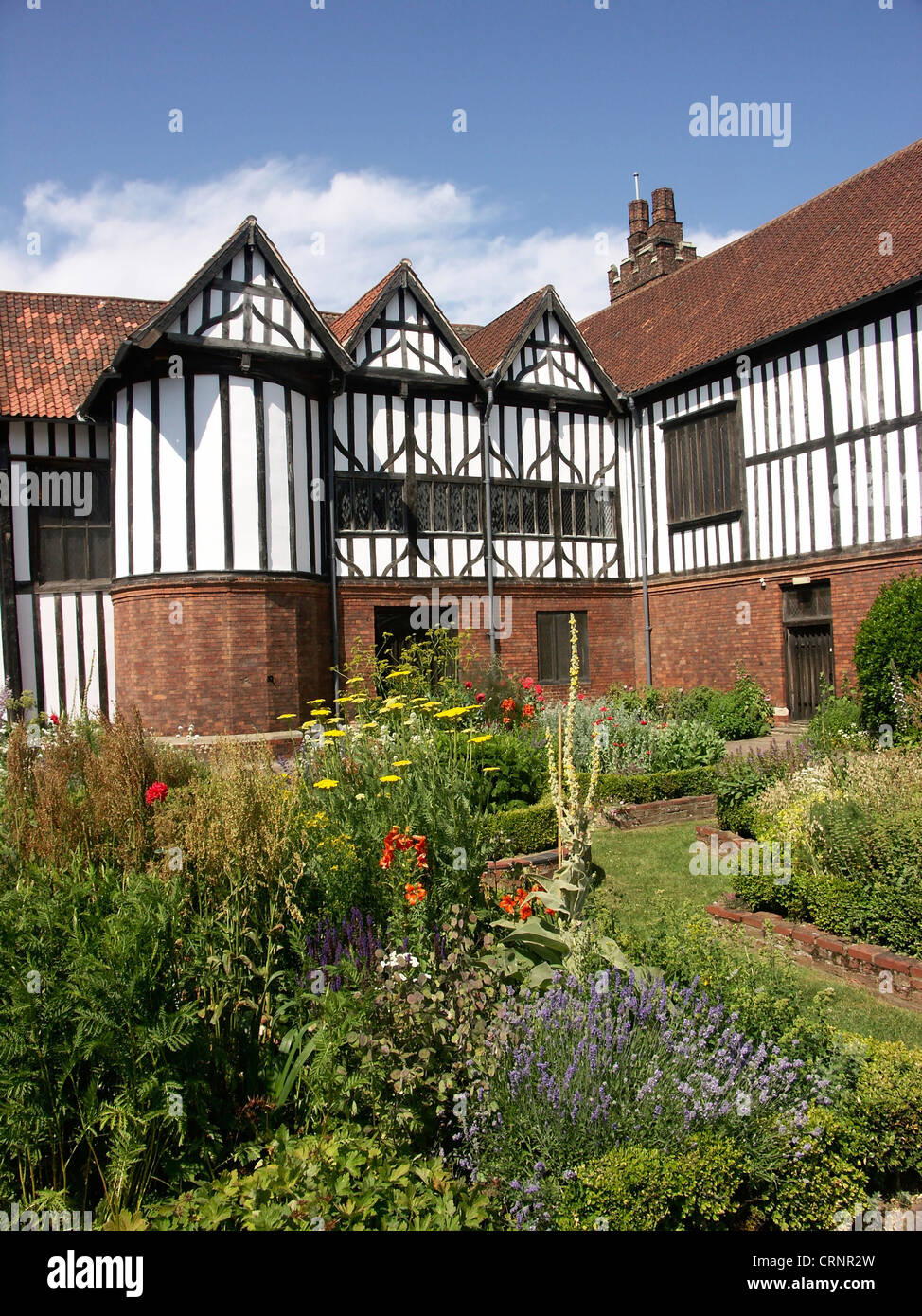 The Gainsborough Old Hall, a unique medieval manor house built by Sir Thomas Burgh in the 15th century. Stock Photo