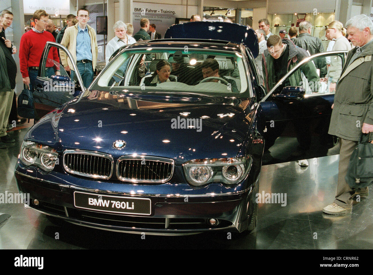 Presentation of the BMW 750 to the auto show in Leipzig Stock Photo
