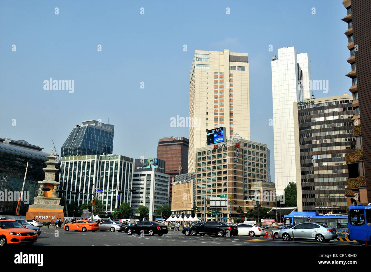 Seoul Plaza, Taepyeongno, Jung-gu, Seoul South Korea Stock Photo