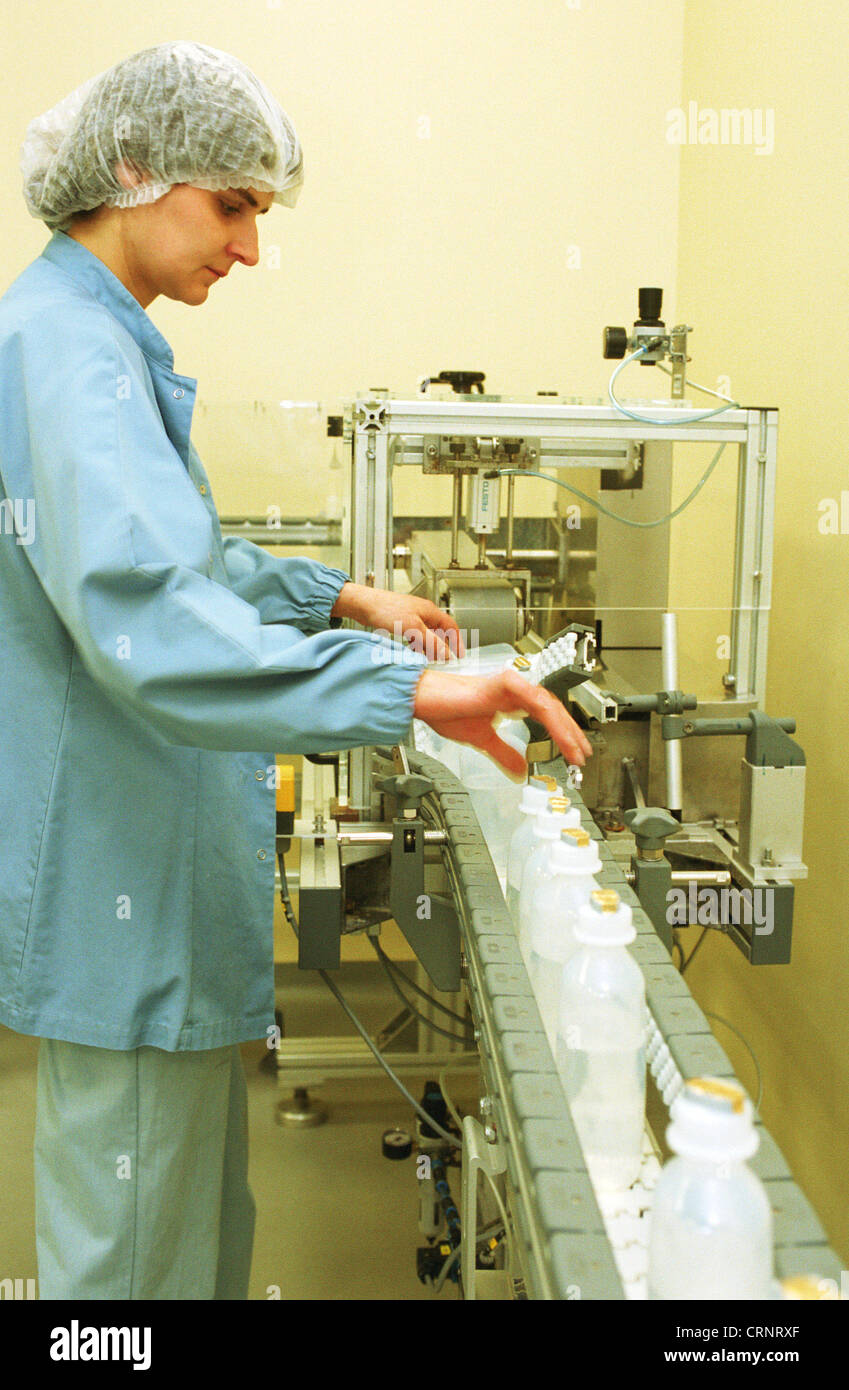 Production Of Infusion Solution In Berlin Chemie Stock Photo Alamy