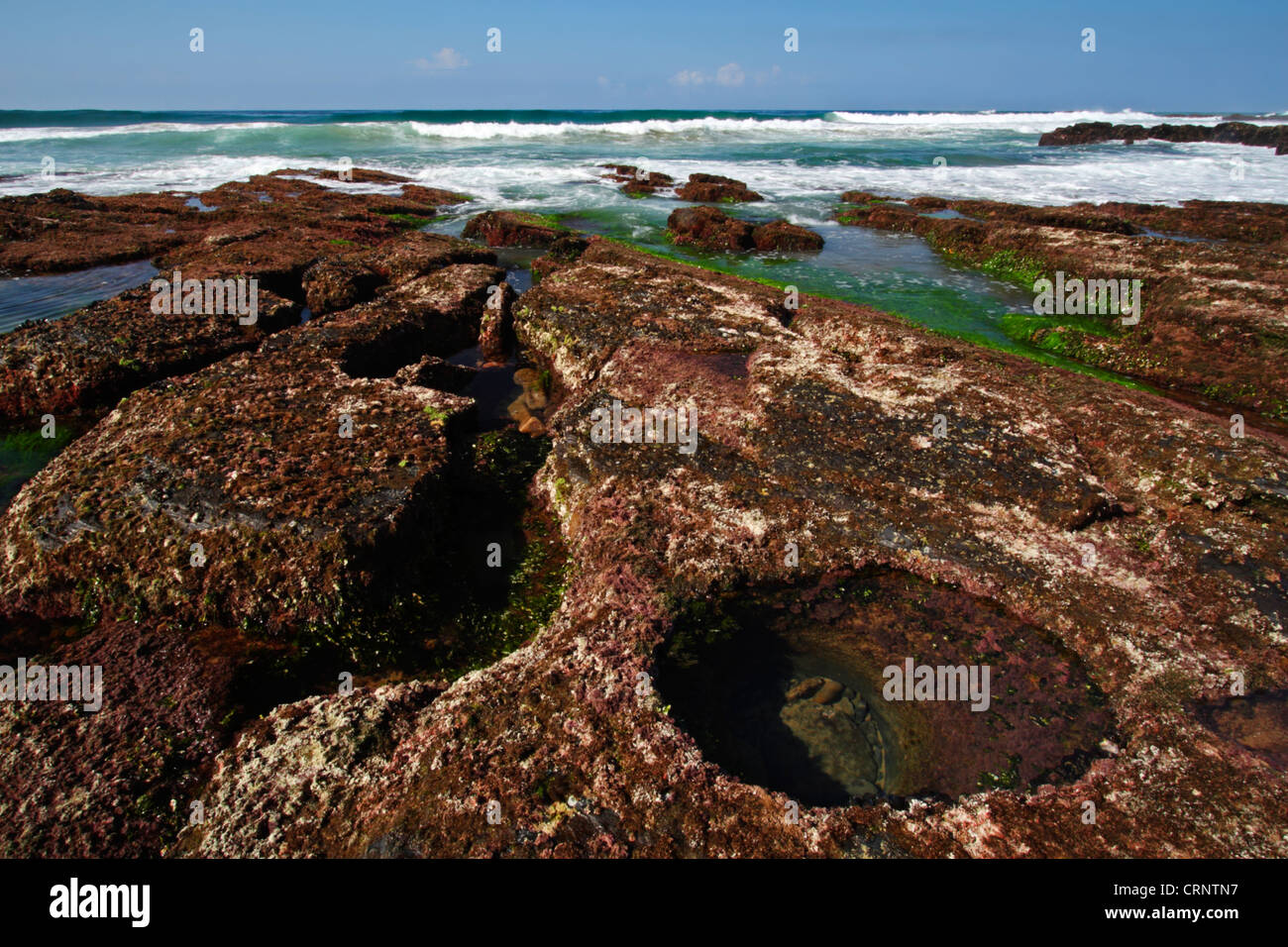 Spring low tide at Willard Beach, Ballito, Kwazulu Natal, South Africa Stock Photo