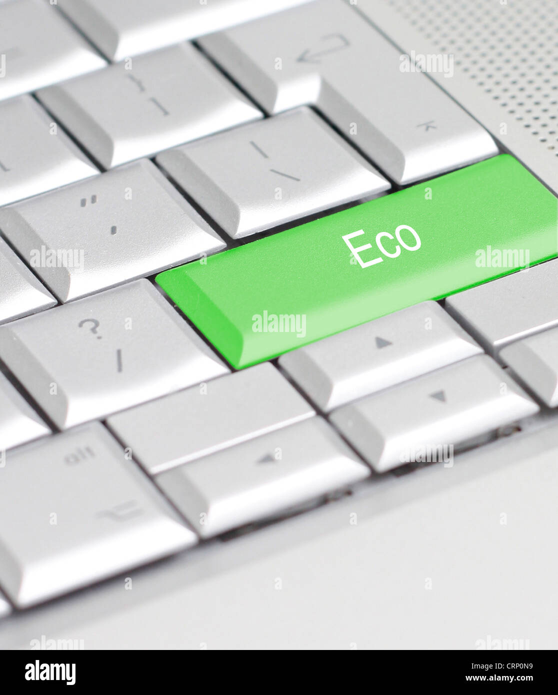 A keyboard with an eco option Stock Photo