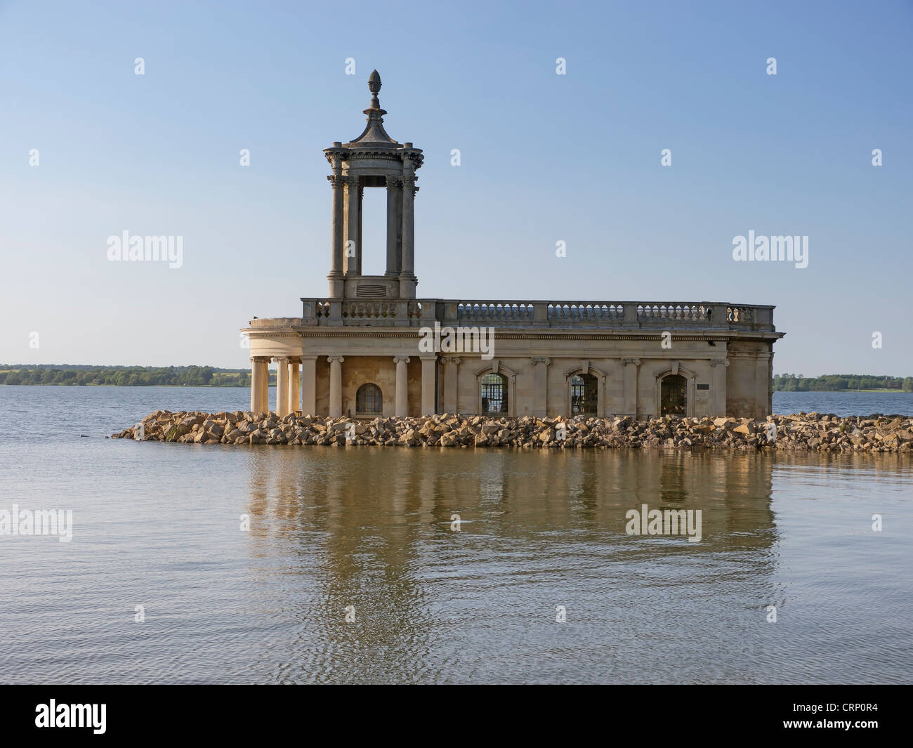 Normanton church at the Rutland Water reservoir. Stock Photo