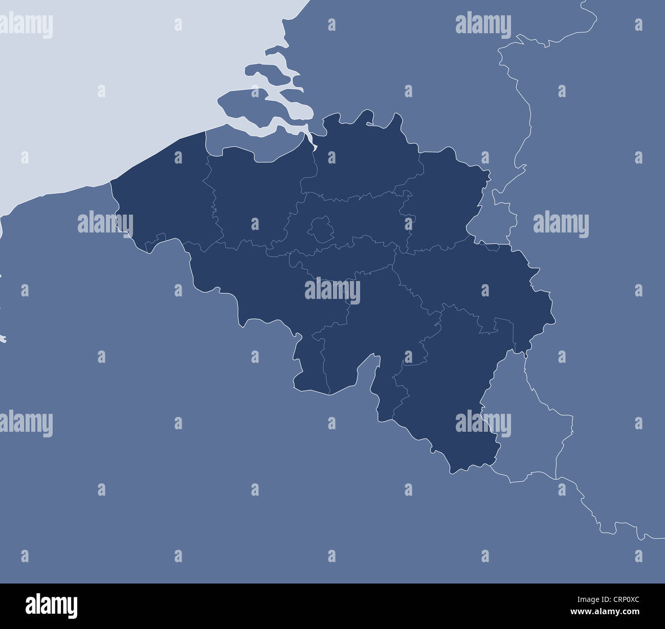 Belgium plain country map hi-res stock photography and images - Alamy