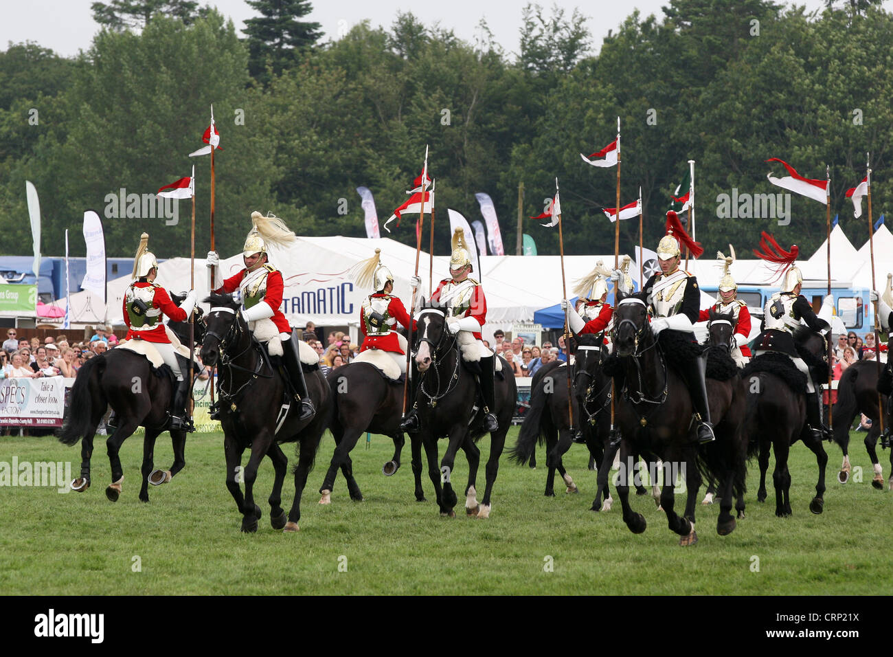28.6.2012 Royal Norfolk Show,Norwich,Norfolk. The Household Cavalry Musical Ride preform at the 2012 Royal Norfolk Show Stock Photo