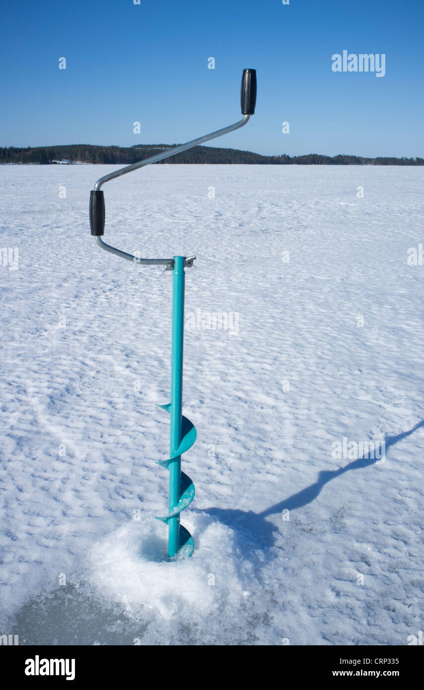 Hand ice auger hi-res stock photography and images - Alamy
