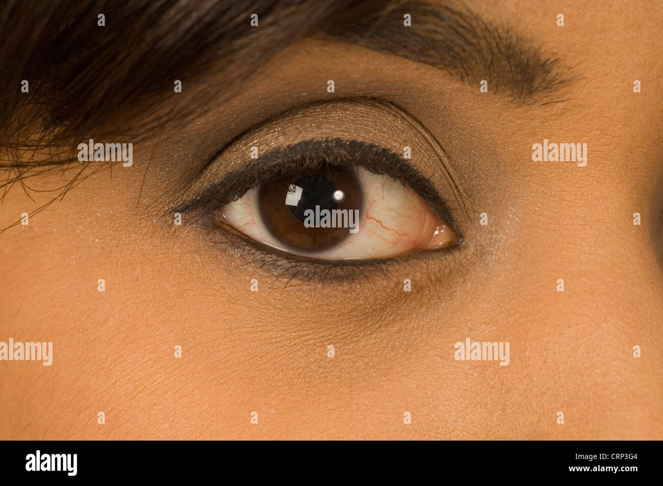 Close-up of a woman's healthy eye. Stock Photo