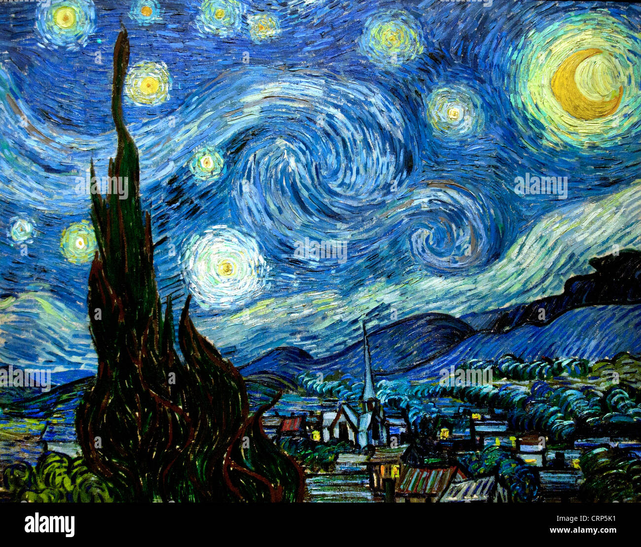 The Starry Night 1889 Vincent van Gogh Dutch 1853–1890  Netherlands Stock Photo