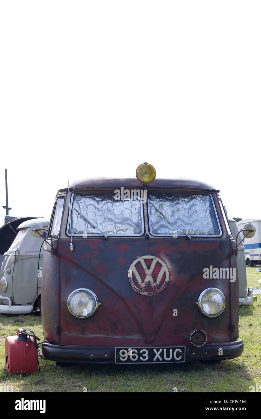 Volkswagen Camper van at a show in England Stock Photo - Alamy
