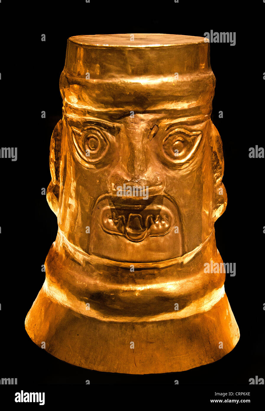 Inverse Face Beaker 10th–11th century Peru La Leche River Sicán ...