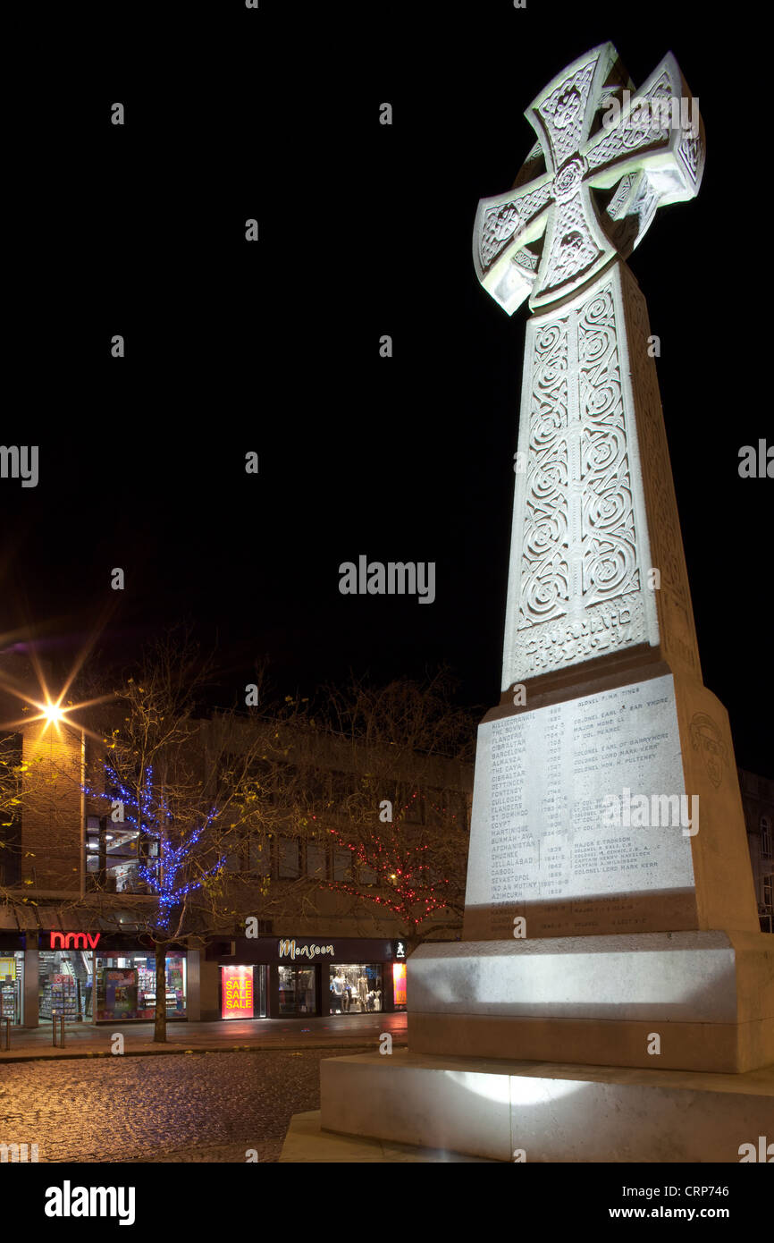 Taunton War memorial in the town centre. Stock Photo