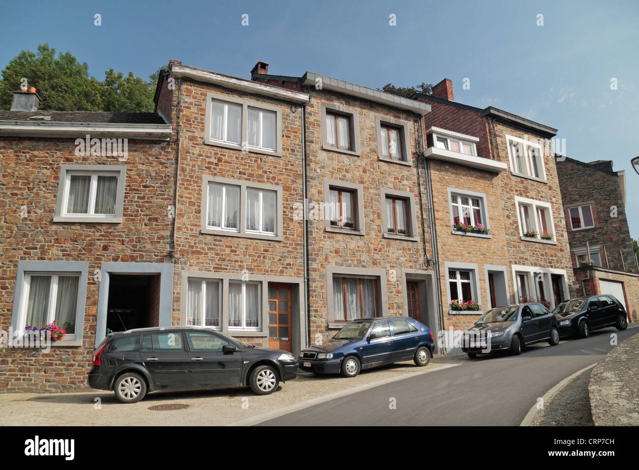 Terraced two and three storey houses in Roche en Ardenne, Wallonia