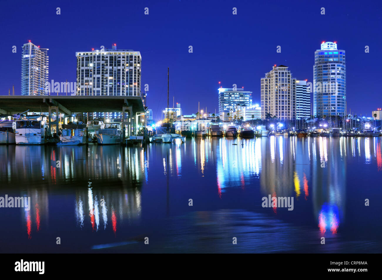 Skyline of St. Petersburg, Florida Stock Photo