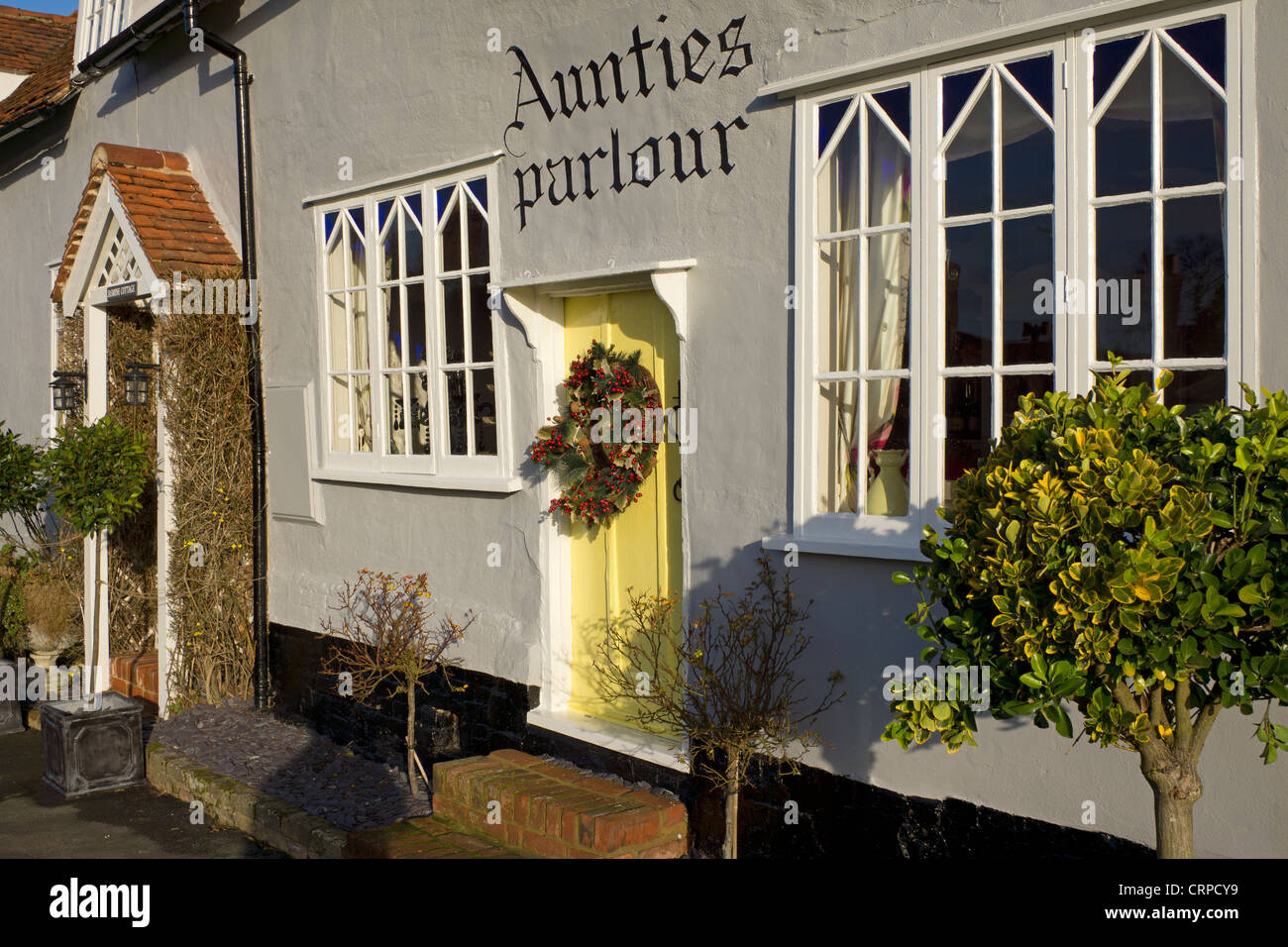 Aunties Parlour, a small shop specialising in home ideas in the pretty village of Finchingfield. Stock Photo