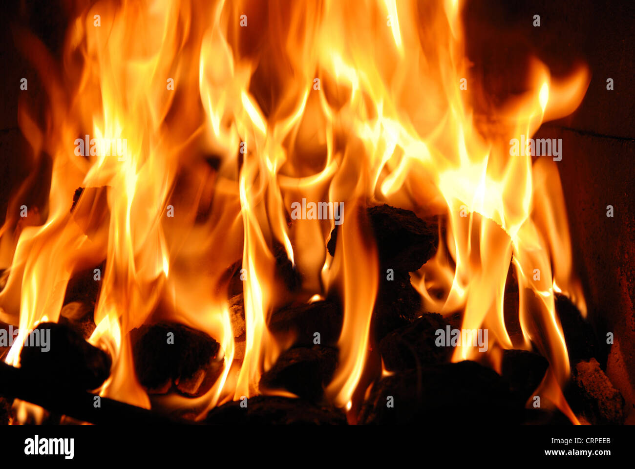 A Household Coal Fire Stock Photo 49052147 Alamy