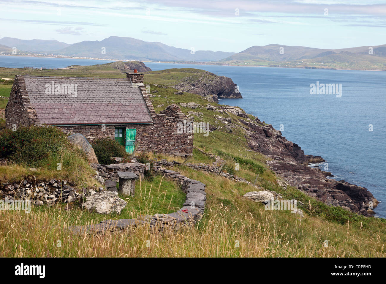 Cill Rialaig, an 18th century village destined for demolition before being rescued by arts patron Noelle Campbell Sharpe and res Stock Photo