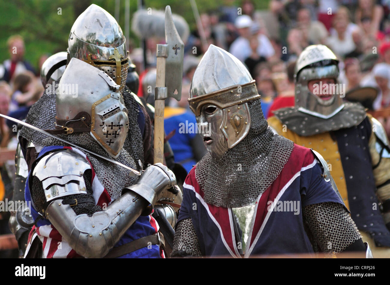 Medieval knights. Stock Photo