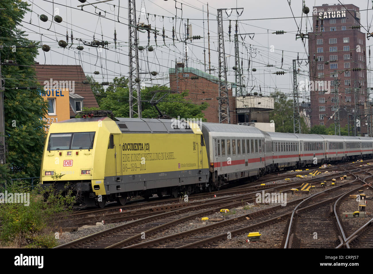 German Railways locomotive advertising documenta (13) exhibition Stock Photo