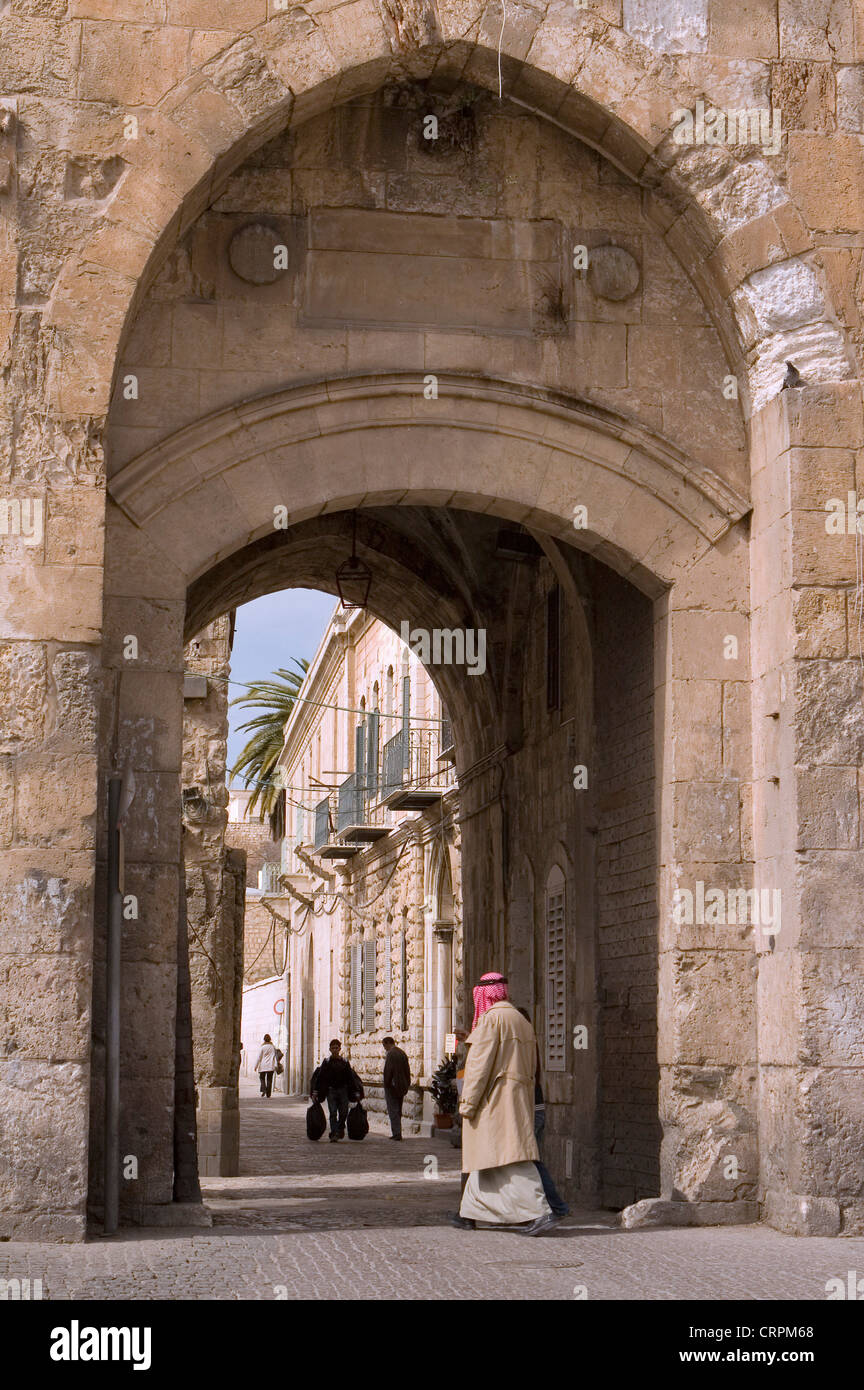 Lion's Gate in the Old City's eastern wall, Jerusalem, Israel Stock Photo