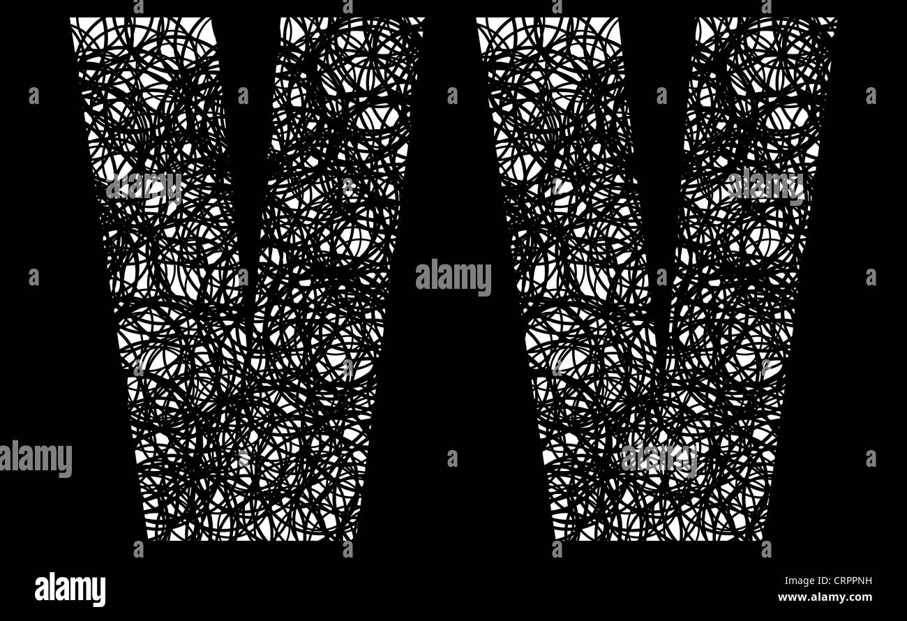 Abstract Black and White Font Letter V Stock Photo - Alamy