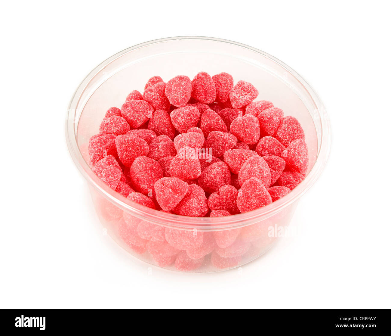 heart shaped candies in plastic jar Stock Photo Alamy