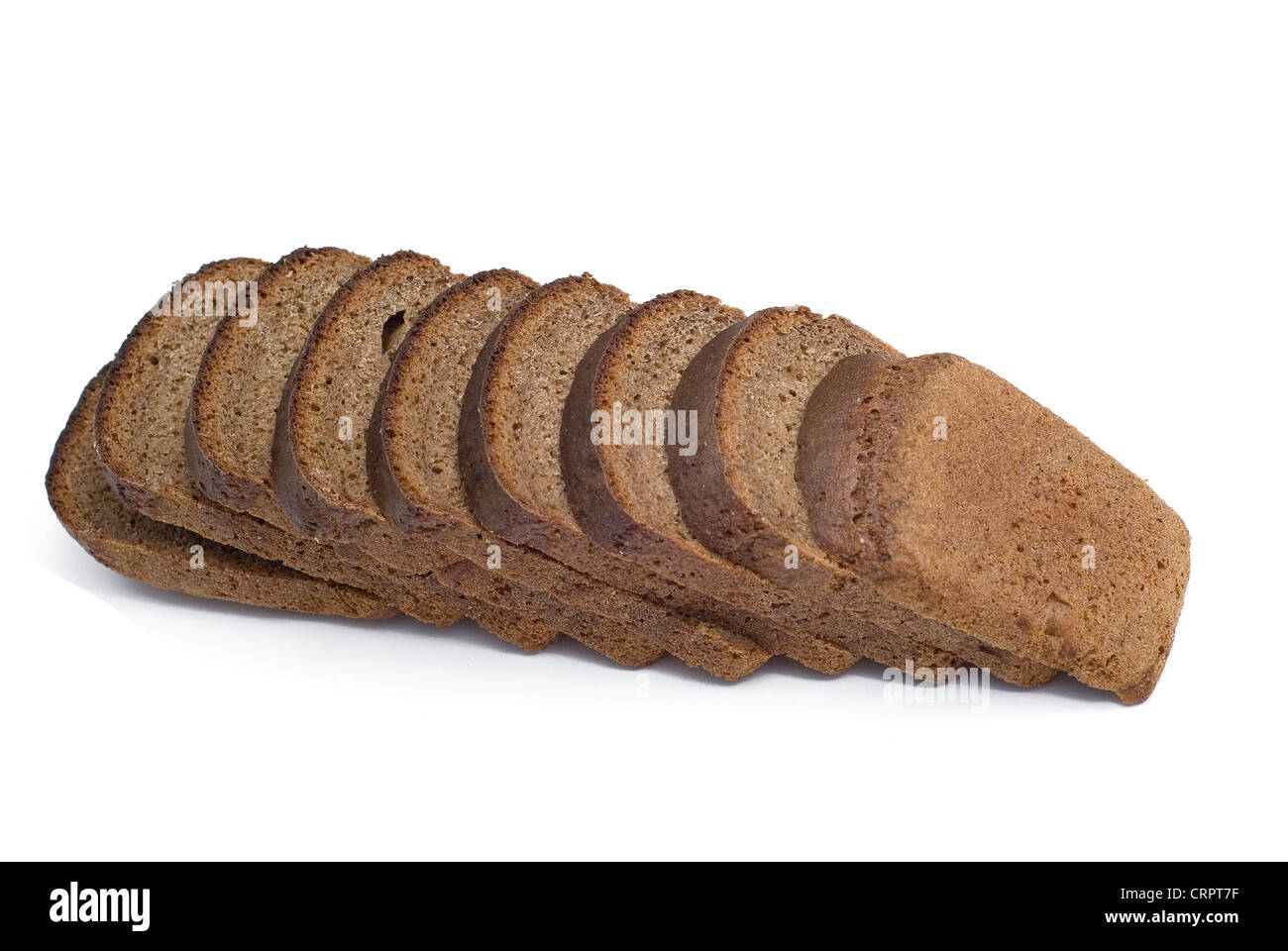 Bread from rye flour isolated on a white background Stock Photo