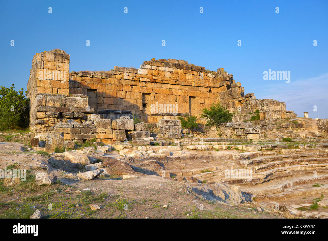 Hierapolis - Turkey, ancient city, Temple Nymphaeum, UNESCO Stock Photo