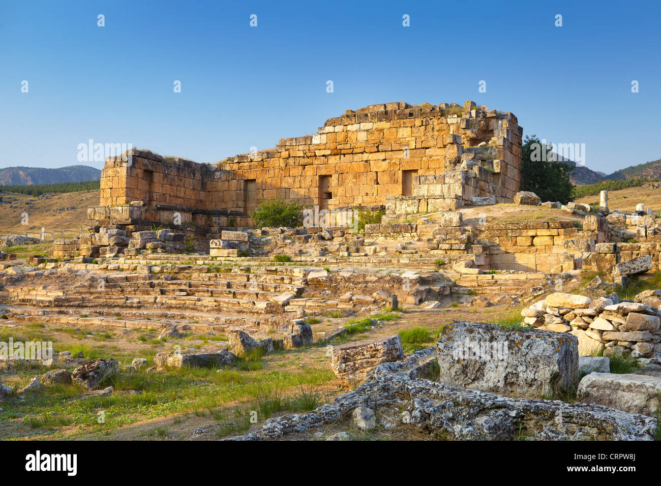 Hierapolis - Turkey, ancient city, Temple Nymphaeum, UNESCO Stock Photo
