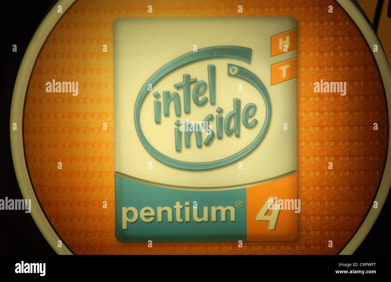 Intel Inside Logo - pentium 4 Stock Photo