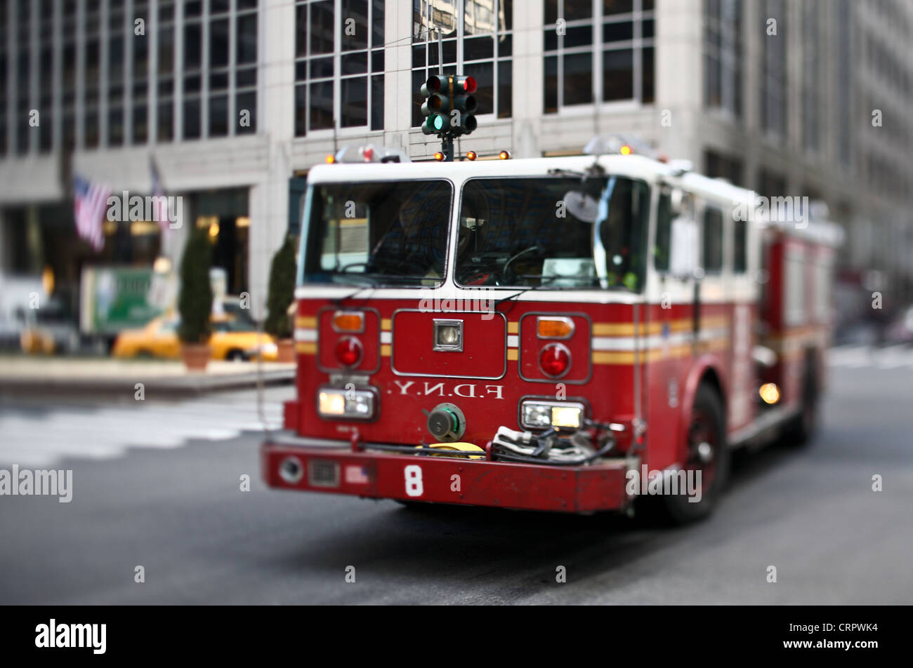 F.d.n.y Vehicle In Midtown Manhattan (selective Focus - Tilt Shift Lens 