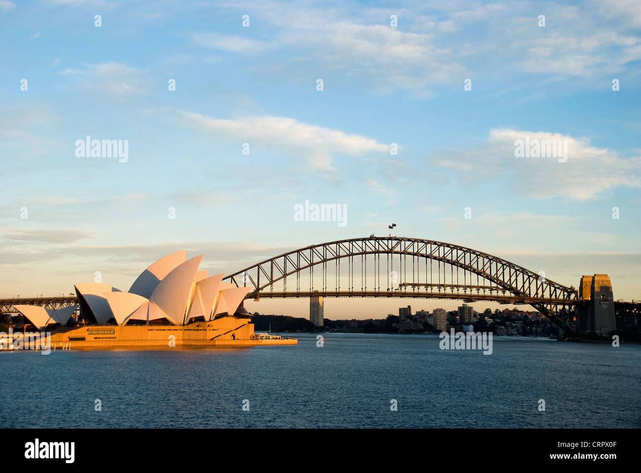 Opera House and Harbour Bridge sydney Australia Stock Photo