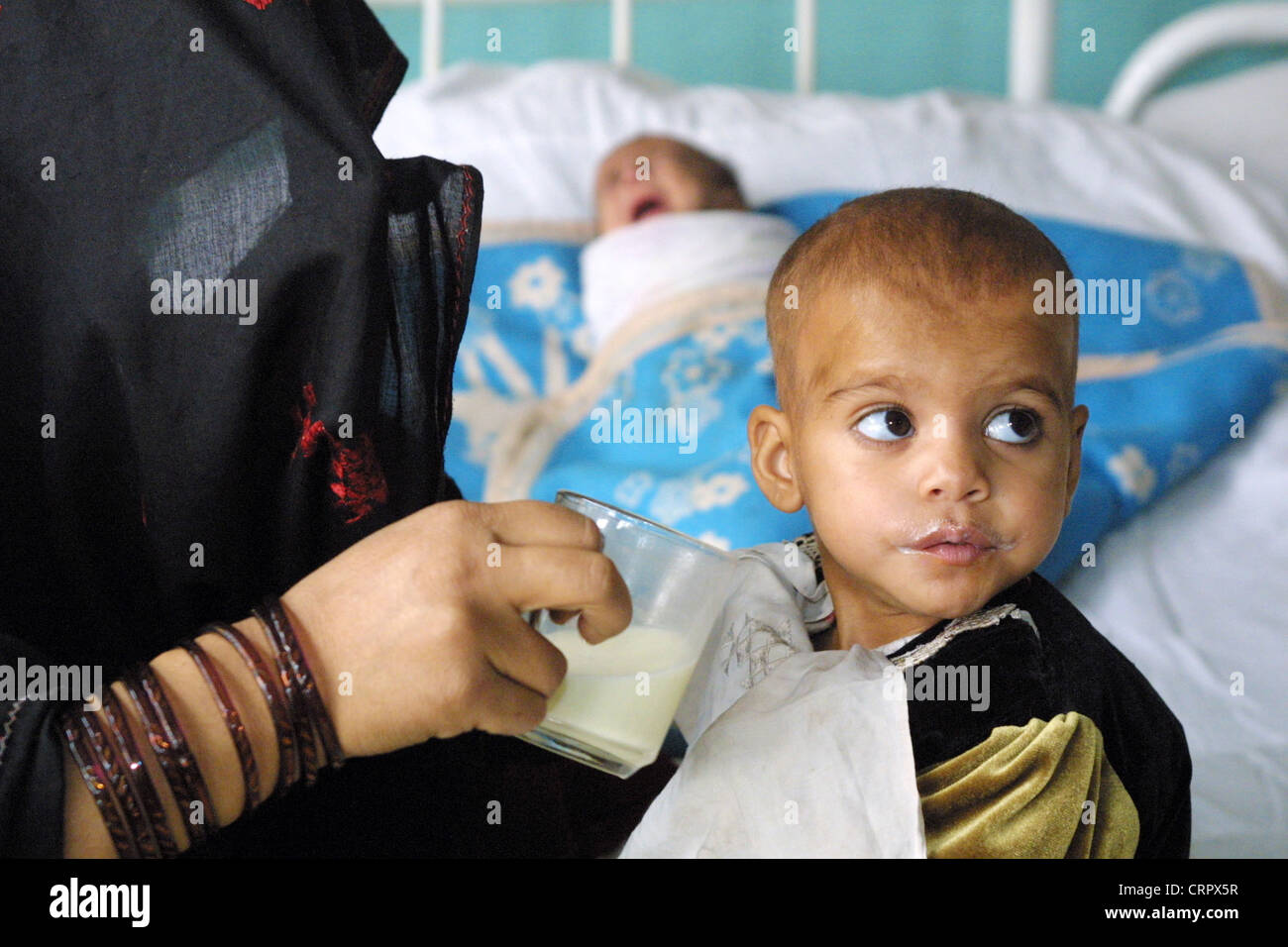 Mother child care at the Indra Gandhi Hospital, Kabul. Stock Photo