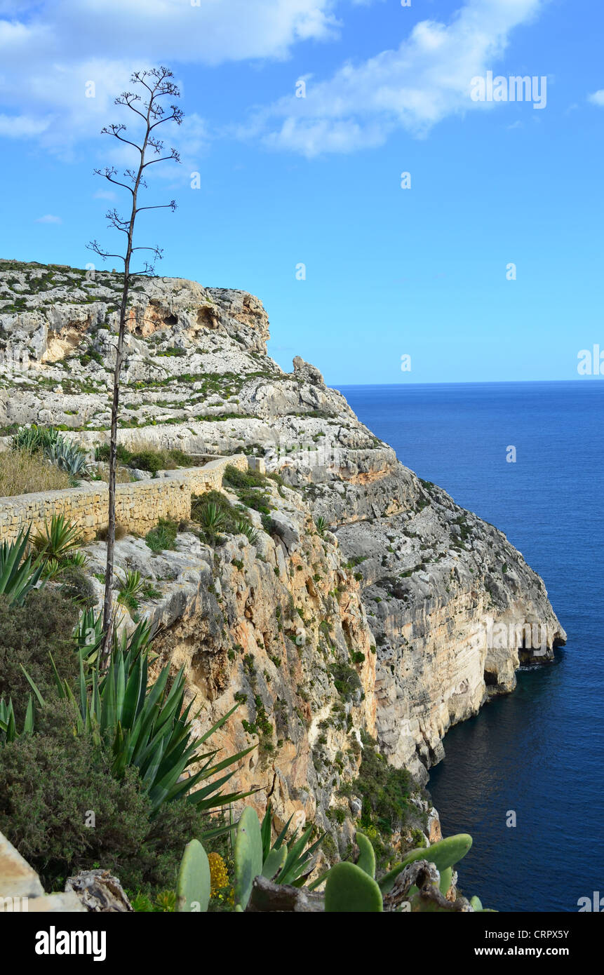 Cliffs in Malta Stock Photo - Alamy